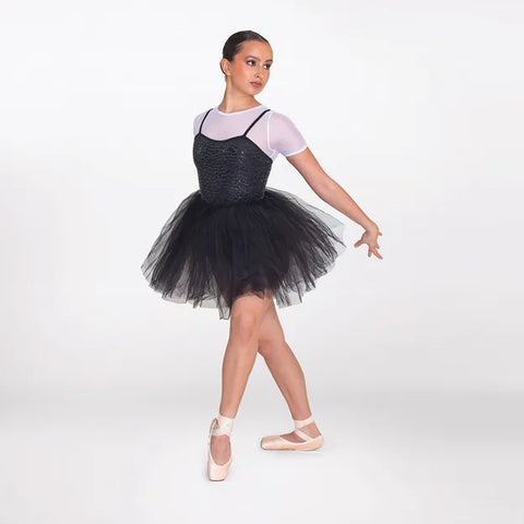 Over Dress with Black Sequin Bodice Tutu