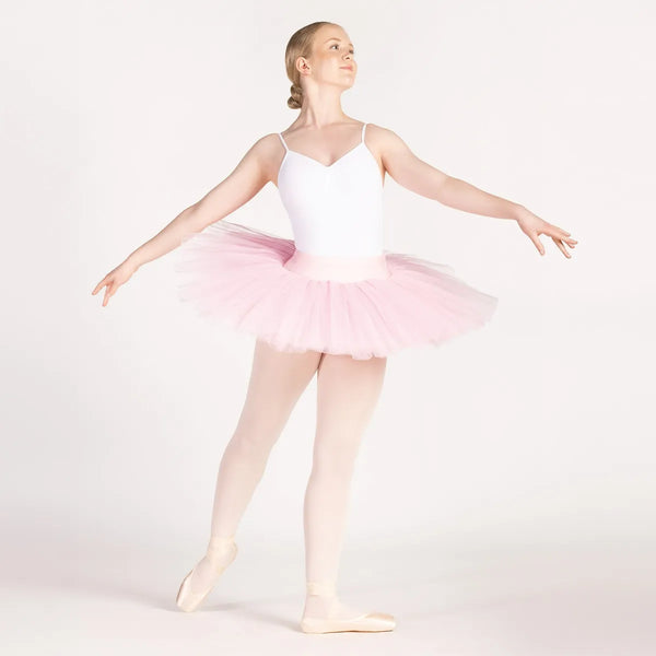 Professional 8-Layer Ballet Tutu Skirt for Performances - Available in Pink or White