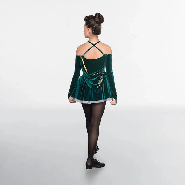 HIRE - Green Velour Irish Dance Dresses