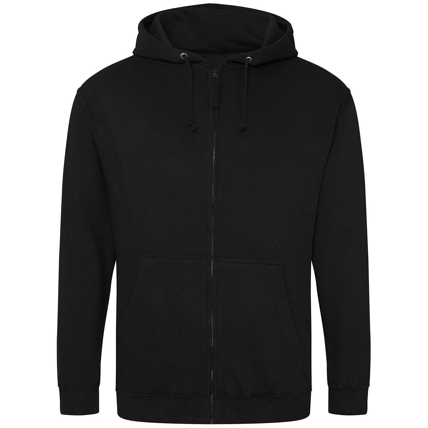 Branded Classic Fit Black Zip Hoodie/Zoodie