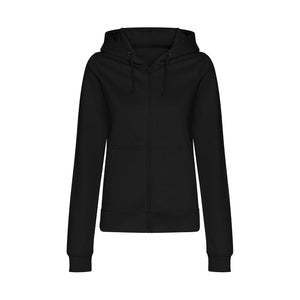 Branded Ladies Fit Black Zip Hoodie/Zoodie