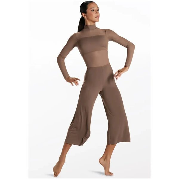 Balera Culotte Unitard With Mesh Contemporary Dance Costume