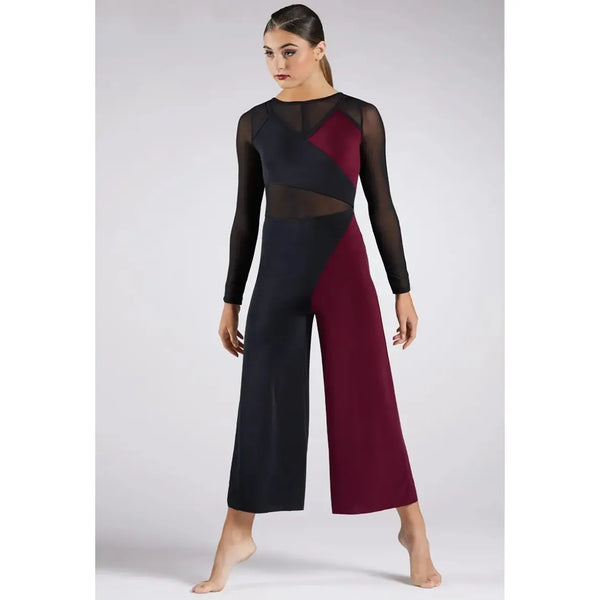 'All We Got' Contemporary Lyrical Colourblock Culotte Jumpsuit Dance Costume - various colours