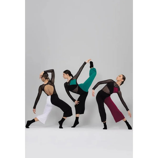 'All We Got' Contemporary Lyrical Colourblock Culotte Jumpsuit Dance Costume - various colours