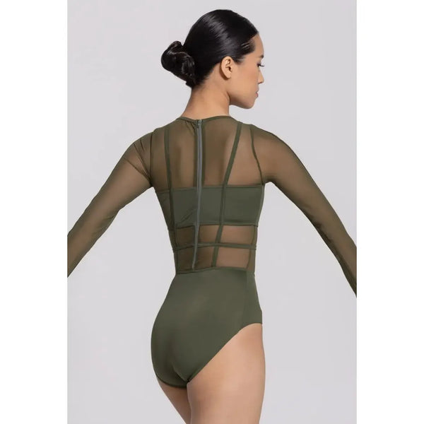 'Intentions' Contemporary Lyrical Cage Strap Mesh Leotard Dance Costume