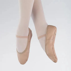 Girls Full Sole Leather Ballet Shoes - Pink