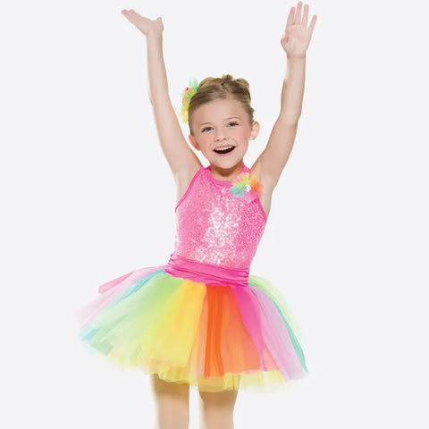 'Sunshine Lollipops and Rainbows' Bright Dance Dress