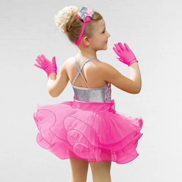 'Say Hey' Child's Pink and Silver Sparkle Tutu Costume