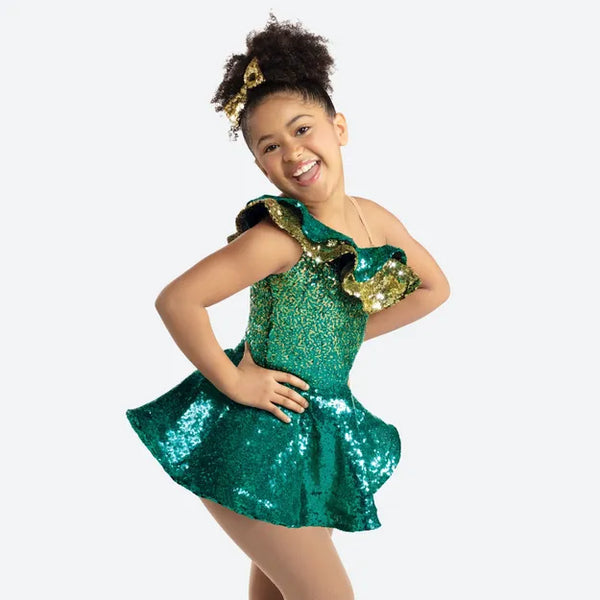 'Heart and Soul' Sequin Dance Dress - Fuschia or Green