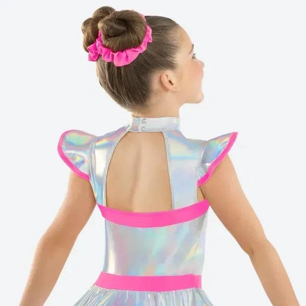 'Outta This World' Silver & Pink Space Themed Dance Dress