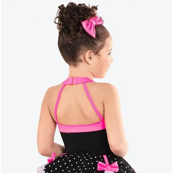 'Perfectly Marvellous' Pink and Black Polka Dot Dance Tutu Dress