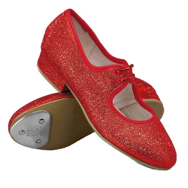 'Dorothy' Ruby Red Glitter Tap Shoes