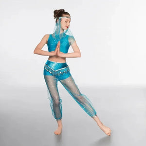 Voile Harem Pants with Veil