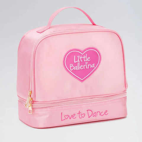 Two-Part Satin Ballet Dance Bag - Pink or Black