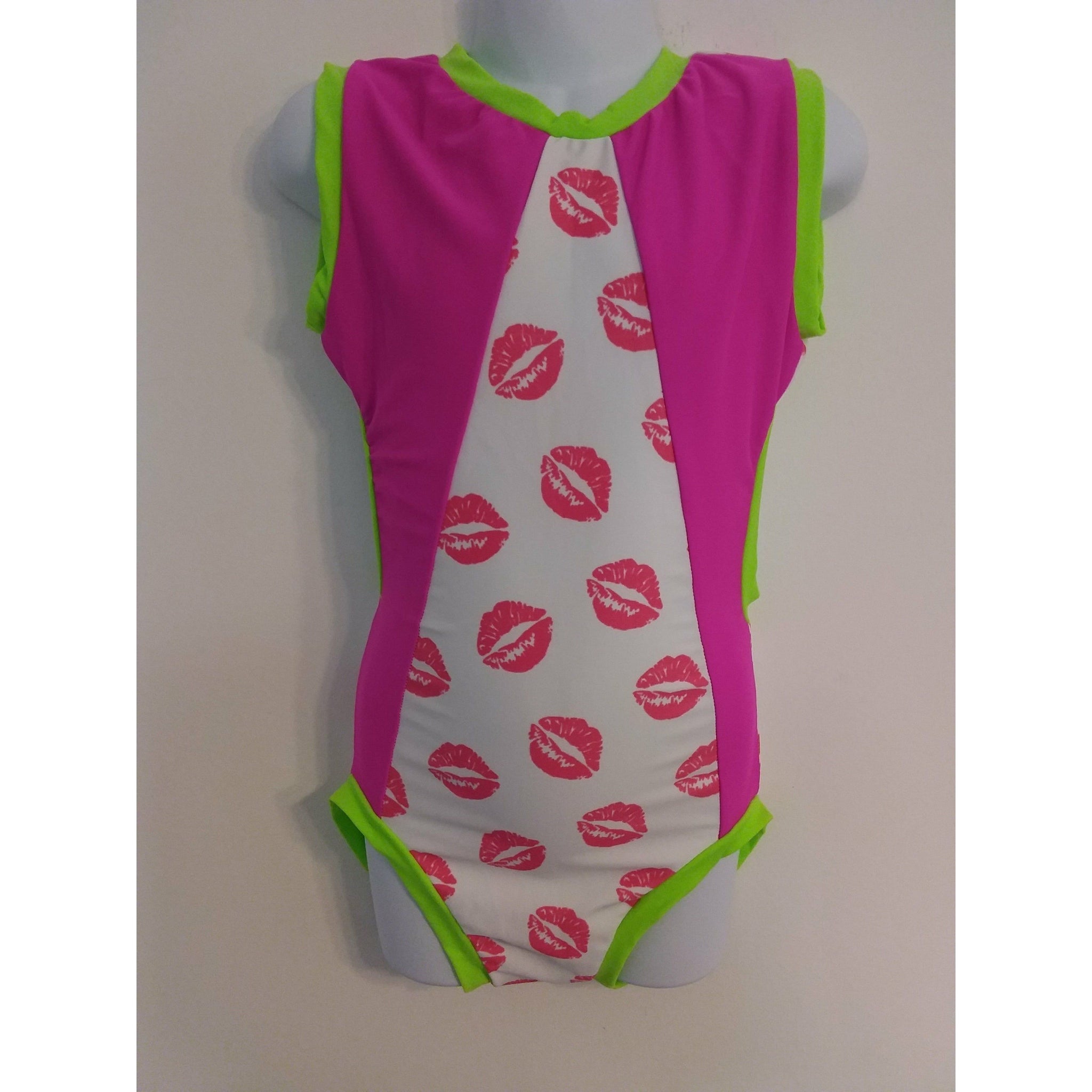 Neon Lips Leotard - age 9-10