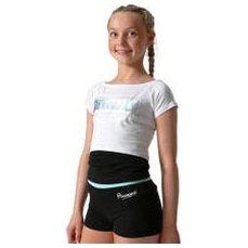 Black & White Double Layer Dance Tee - age 7-8