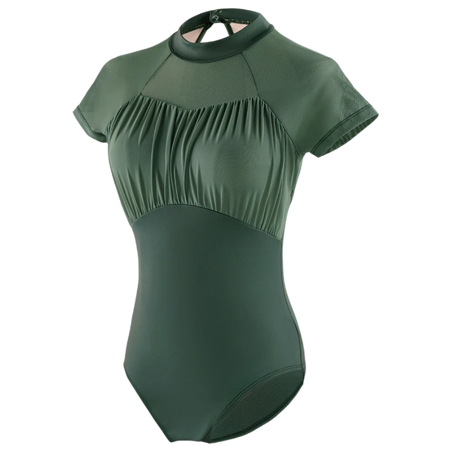 Blackfeather Dancewear Senior Leotard - Verde oliva o negro