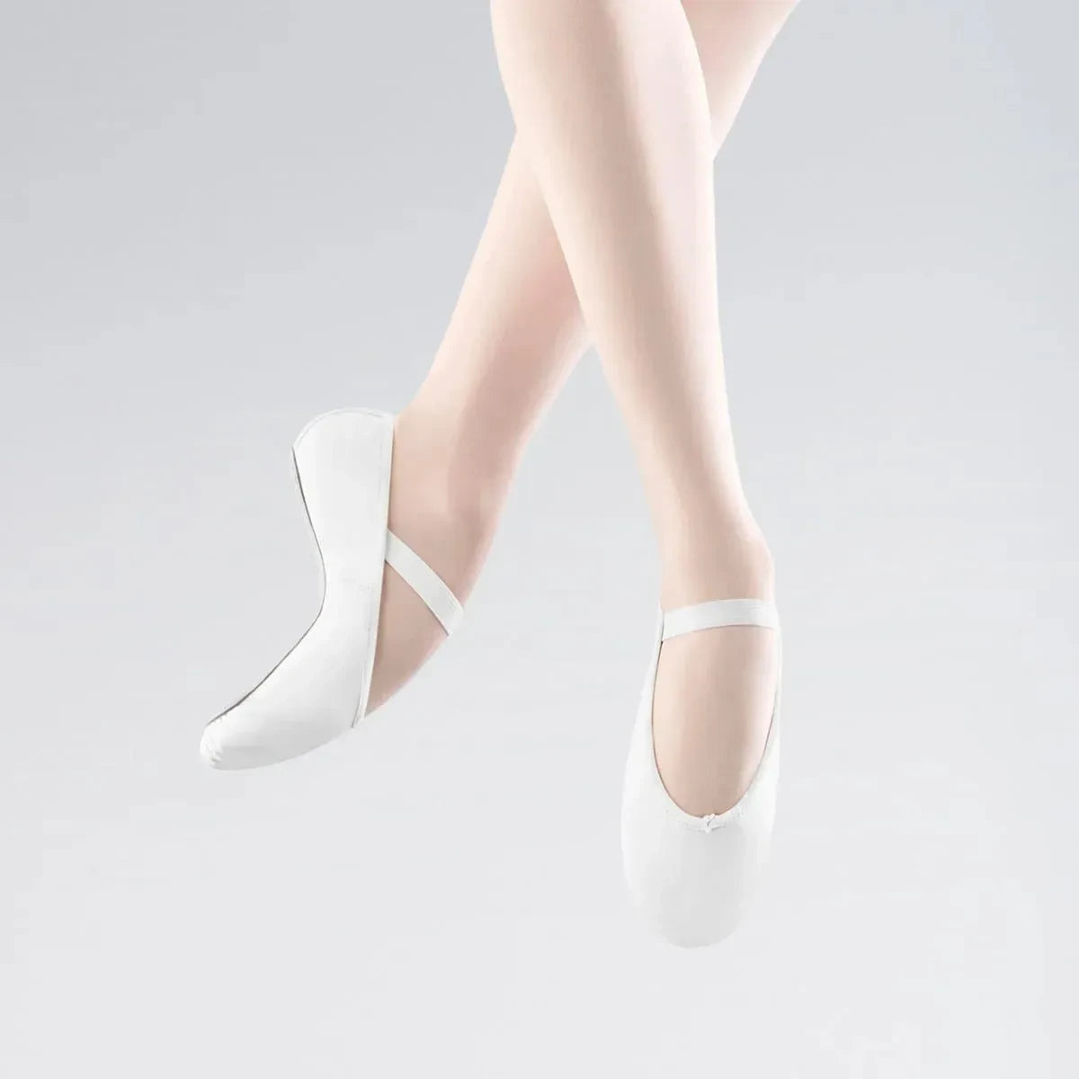 'Arise' Full Sole Leather Ballet Shoes - White