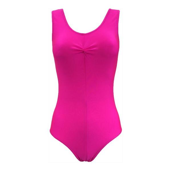 'Angela' Pinched Front Nylon Lycra Leotard - various colours