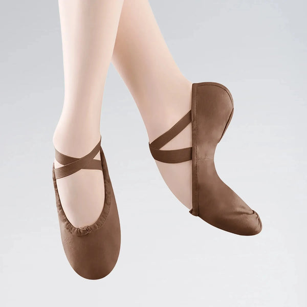 Pump Split-Sole Canvas Ballet Shoe - Pink or Cocoa